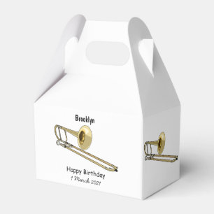 Trombone cartoon illustratie bedankdoosjes