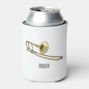Trombone cartoon illustratie blikjeskoeler