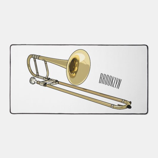 Trombone cartoon illustratie bureaumat (Voorkant)