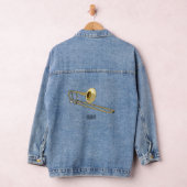 Trombone cartoon illustratie denim jacket (Hangar)