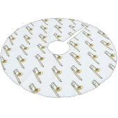 Trombone cartoon illustratie kerstboom rok (Gekanteld)