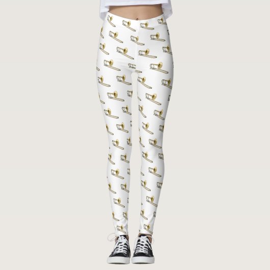 Trombone cartoon illustratie leggings (Voorkant)