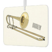 Trombone cartoon illustratie luchtverfrisser (Links)
