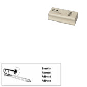 Trombone cartoon illustratie 	rubberstempel (Gestempeld)
