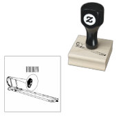 Trombone cartoon illustratie 	rubberstempel (Gestempeld)