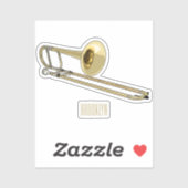 Trombone cartoon illustratie sticker (Vel)