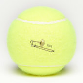 Trombone cartoon illustratie tennisballen (Achterkant)