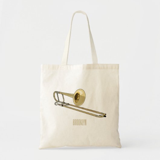 Trombone cartoon illustratie tote bag (Voorkant)