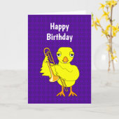 Trombone Chick Kaart (Gele Bloem)