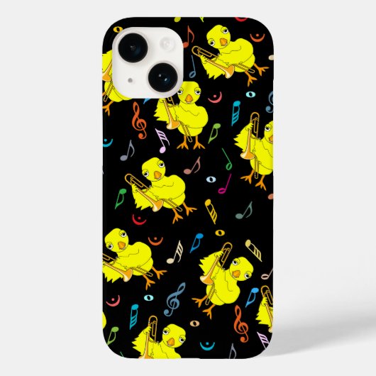 Trombone Chick Muzieknoten Case-Mate iPhone Case (Achterkant)