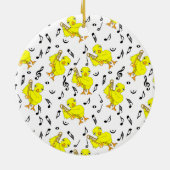 Trombone Chick Muzieknoten Keramisch Ornament (Achterkant)