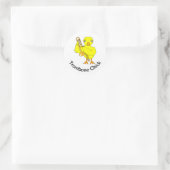 Trombone Chick Ronde Sticker (Tas)