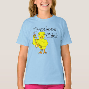 Trombone Chick Tekst T-shirt