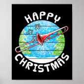 Trombone Christmas Trombonist Br Musician Music Te Poster (Voorkant)
