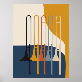 Trombone Collectie | Mid-Century Modern Poster