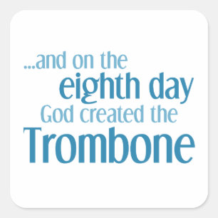 Trombone creatie vierkante sticker
