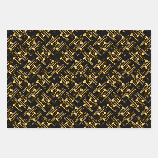Trombone Crosshatch Inpakpapier Vel (Voorkant)