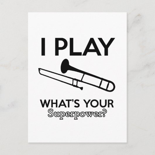 trombone-design briefkaart (Voorkant)