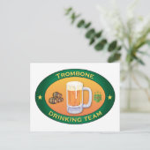Trombone Drink Team Briefkaart (Staand voorkant)
