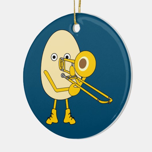 Trombone Egghead Keramisch Ornament (Links)