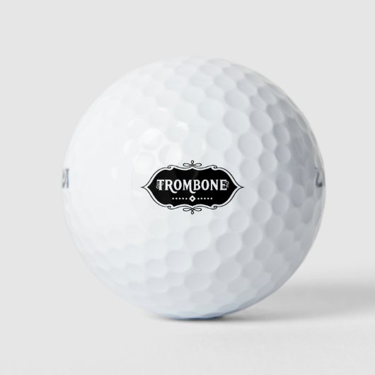 Trombone Embleem Golfballen (Voorkant)