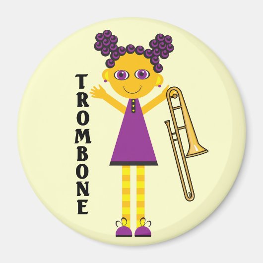 Trombone Girl Magnet (Devant)