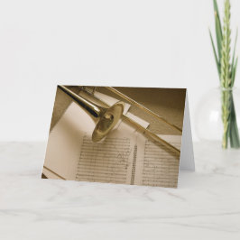 Trombone greeting card kaart