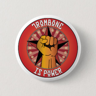 Trombone is kracht ronde button 5,7 cm