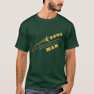 Trombone Man Musician Humor T-shirt