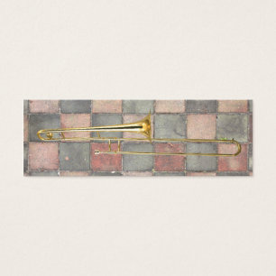Trombone markeert de spot mini visitekaartjes
