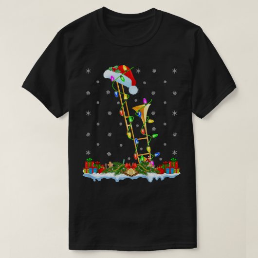 Trombone Music Lover Matching Santa Hat Trombone C T-shirt (Design voorkant)