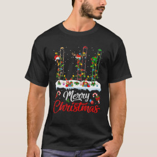 Trombone Music Lover Xmas Lighting Santa Trombone T-shirt