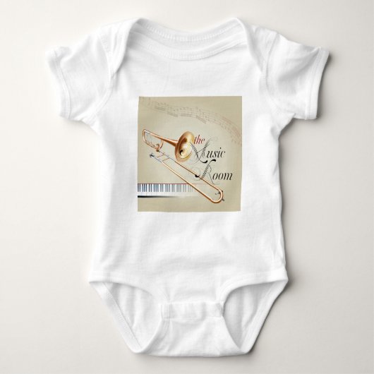 Trombone Music Room Romper (Voorkant)