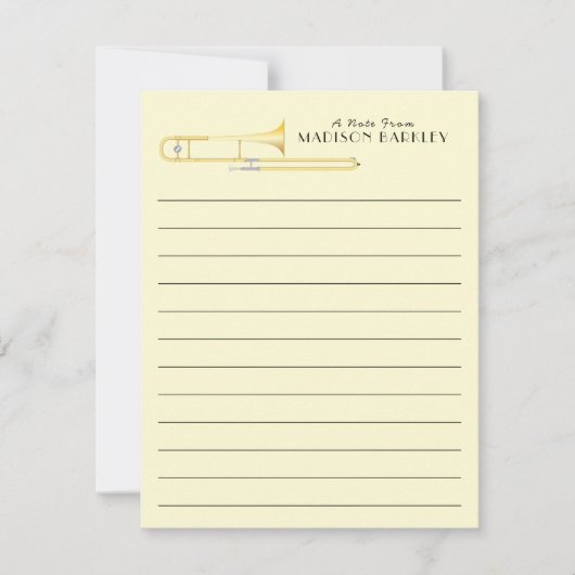 Trombone Musician Band Enseignant Carte de remerci (Devant)