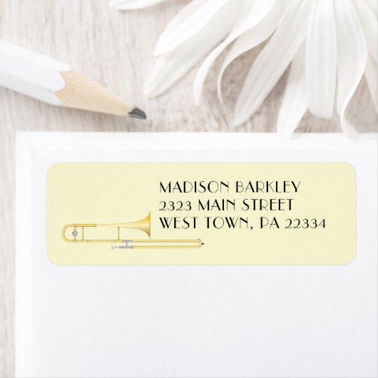 Trombone Musician Band Étiquette enseignant (En situation)