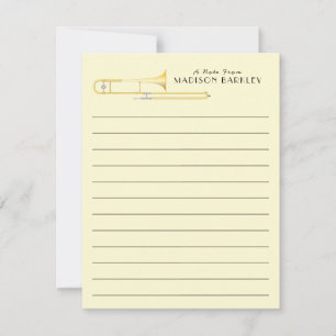 Trombone Musician Band Teacher Carte de remercieme