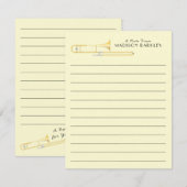 Trombone Musician Band Teacher Hartelijk dank Bedankkaart (Voorkant / Achterkant)