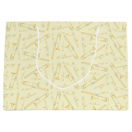 Trombone Musician Band Teacher Large Cadeau Sac (Devant)