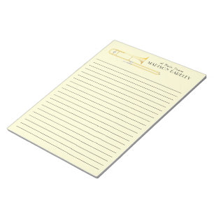 Trombone Musician Band Teacher Notepad Notitieblok