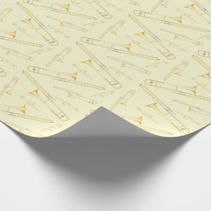 Trombone Musician Band Teacher Wrapping Paper Cadeaupapier