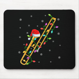 Trombone Muziek Liefhebber Kerstverlichting Kerstm Muismat