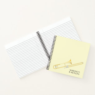 Trombone-muzikant Bandleraar Notitieboek