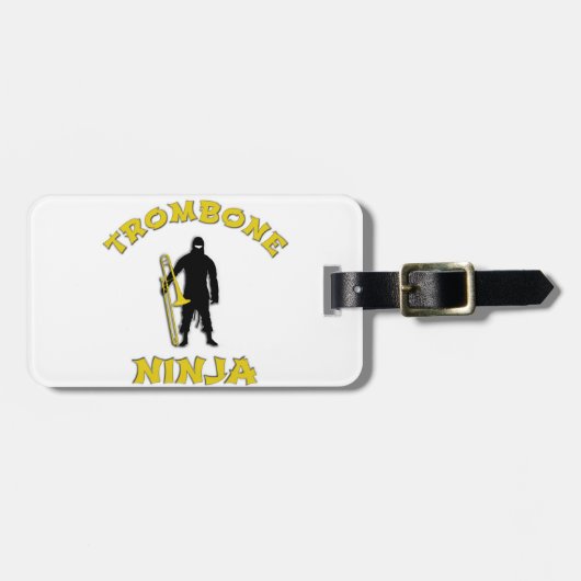 Trombone Ninja Bagagelabel (Voorkant horizontaal)
