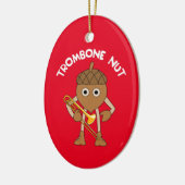 Trombone Nut Text Ceramic Ornament (Links)