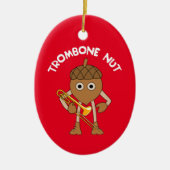 Trombone Nut Text Ceramic Ornament (Voorkant)