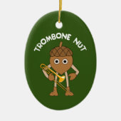 Trombone Nut Text Keramisch Ornament (Voorkant)