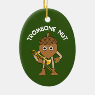 Trombone Nut Text Keramisch Ornament