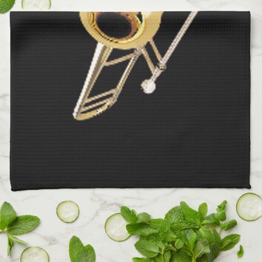 "Trombone"-ontwerpcadeaus en -producten Theedoek (Gevouwen)