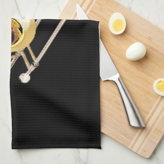 "Trombone"-ontwerpcadeaus en -producten Theedoek (Quarter Fold)