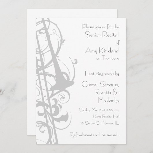 Trombone-overweging Kaart (Voorkant / Achterkant)